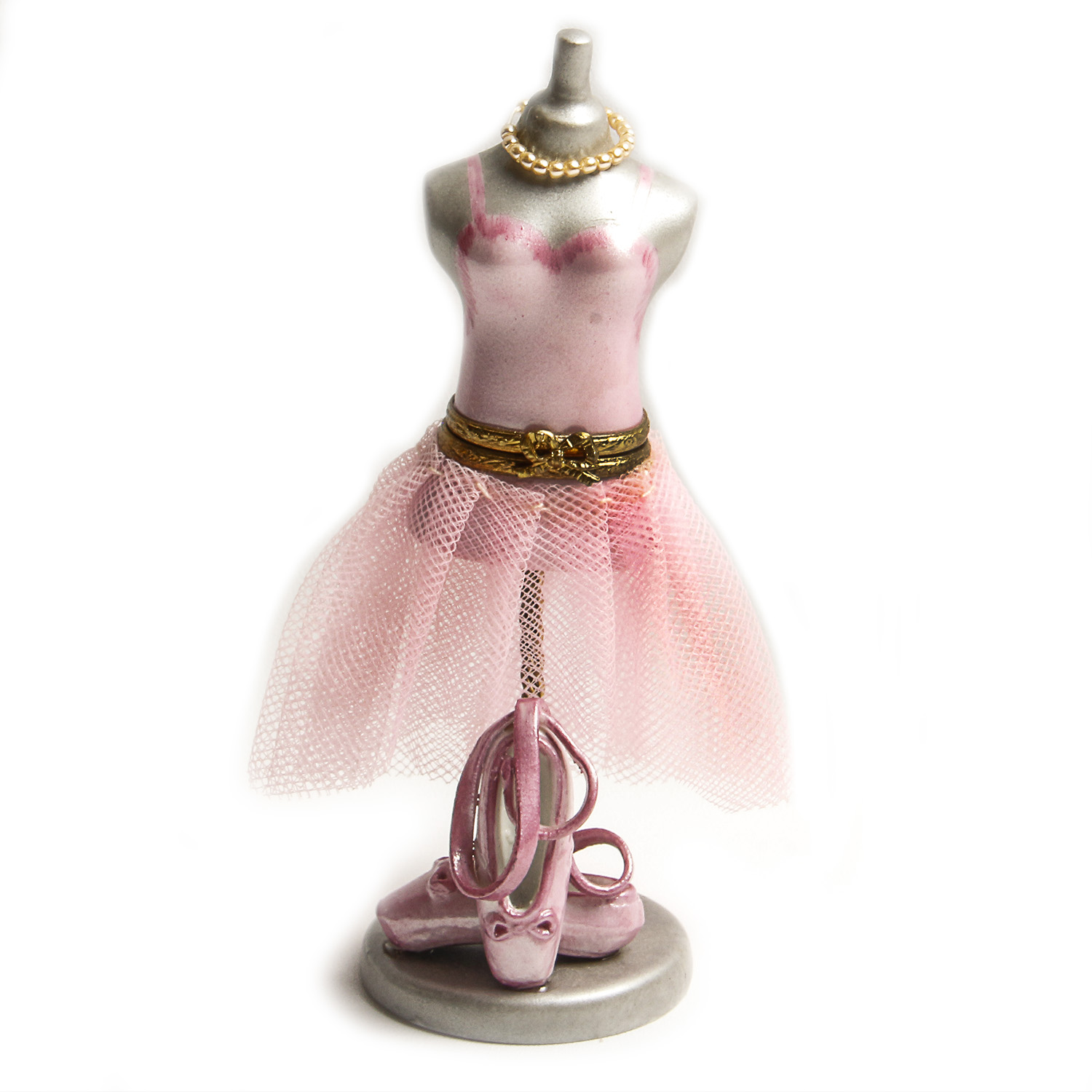 Handpainted Limoges Ballerina Trinket Box