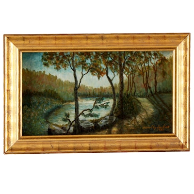 Dorothy Jackson Original Oil "Back Woods Pond" Dorothy Jackson Original Oil "Back Woods Pond"