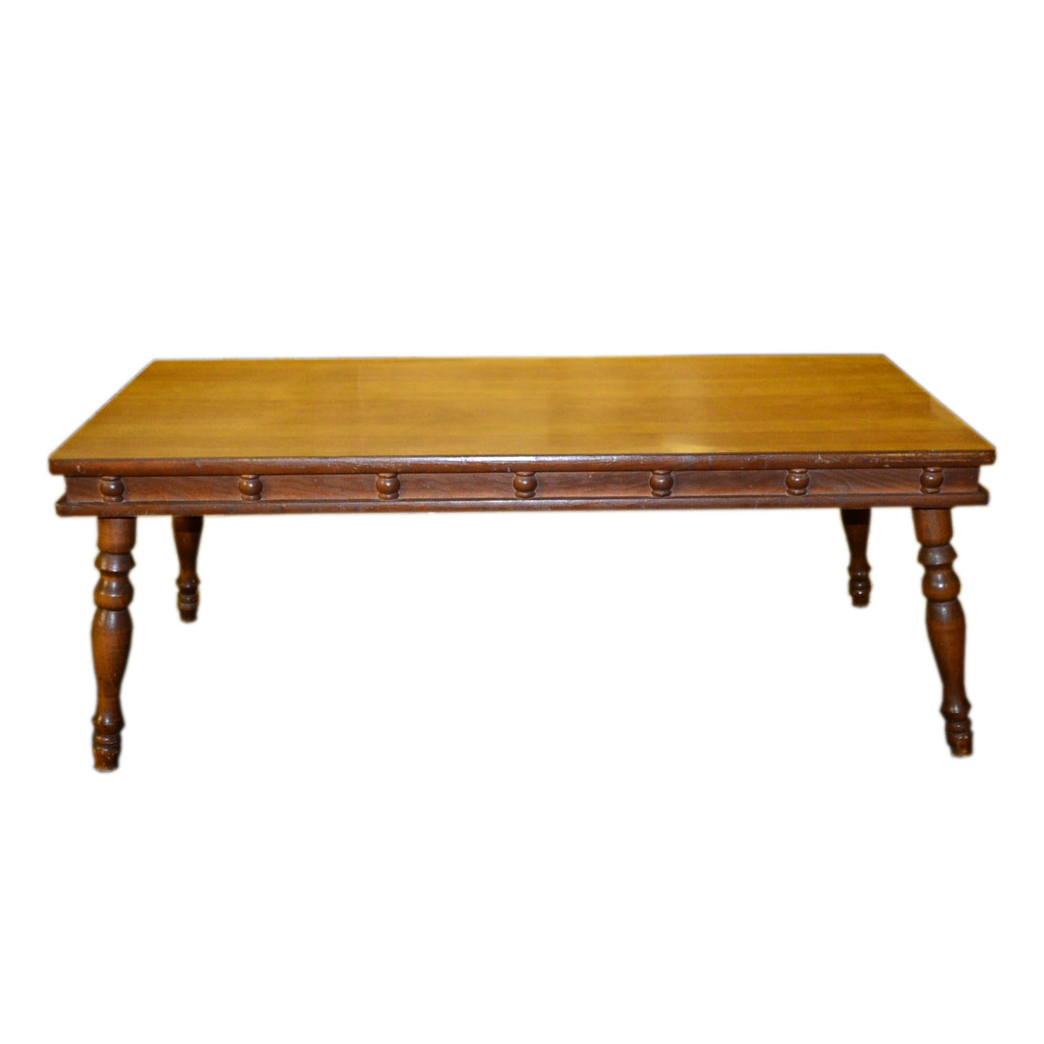 Veneer Coffee Table with Spindle Legs