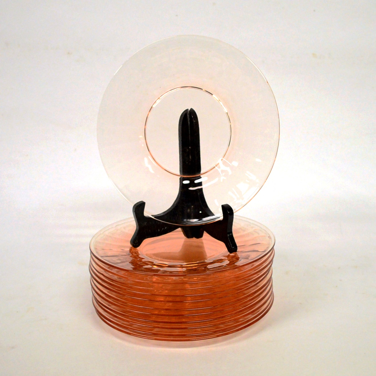 Set of Smith Glass "Homestead" Luncheon Plates