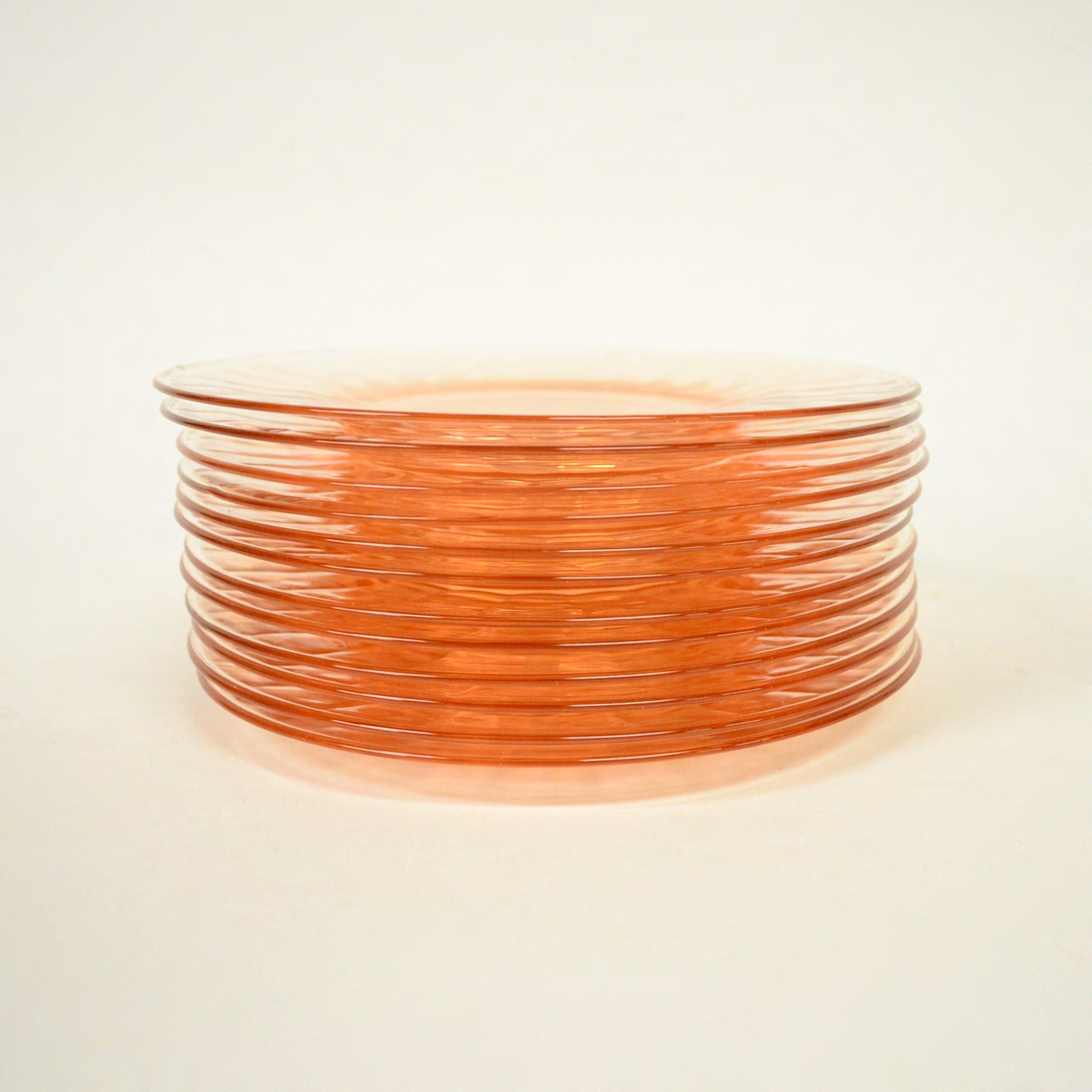 Set of Smith Glass "Homestead" Luncheon Plates