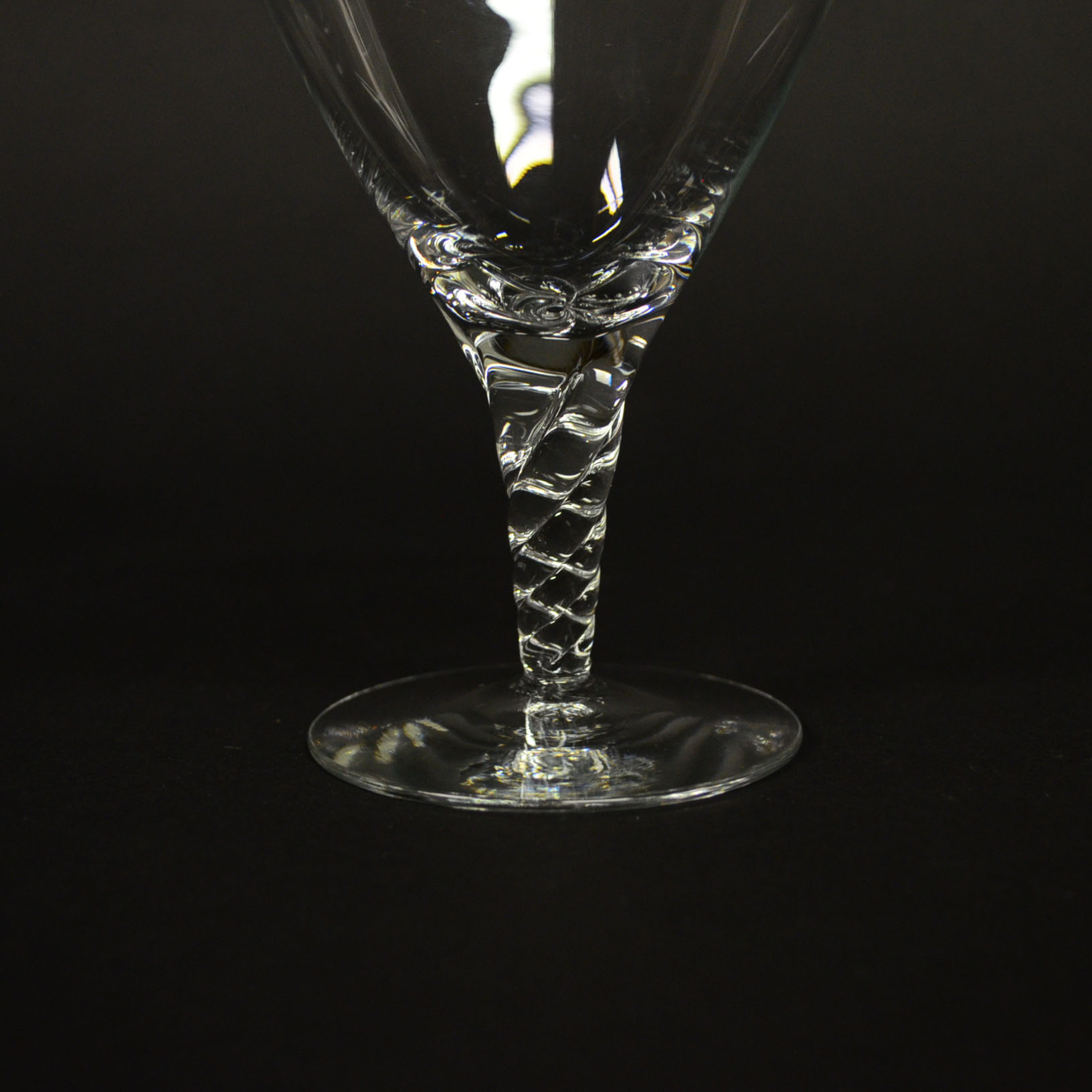 Set of Turned Stem Wine Glasses