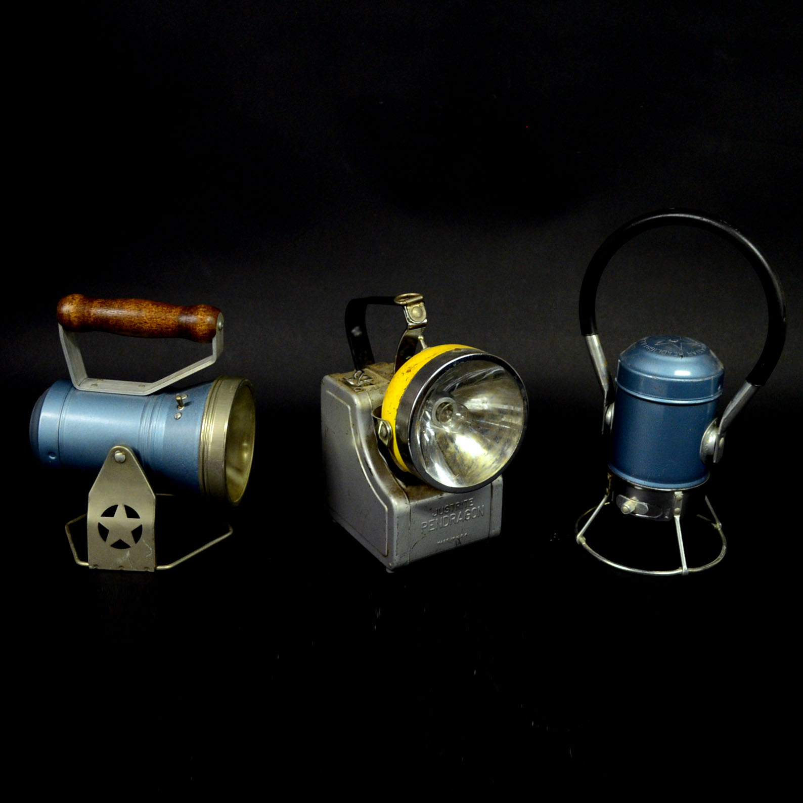 Assortment of Vintage Industrial Flashlights