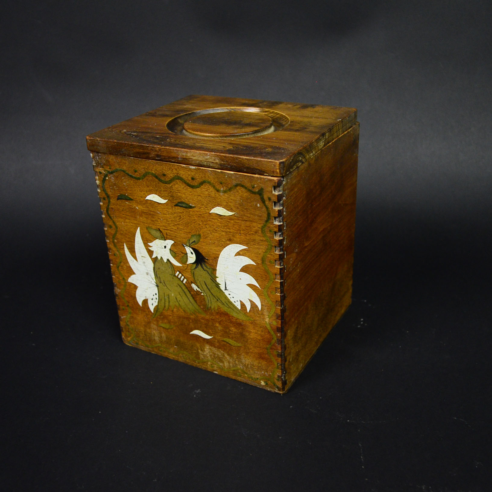 Collection of Wooden Canisters and Vintage Tin Bakeware