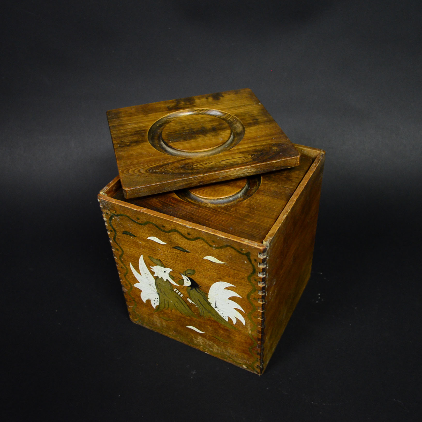 Collection of Wooden Canisters and Vintage Tin Bakeware