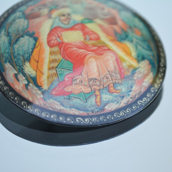 Russian Lacquered Kholui Fairy Tale Brooch