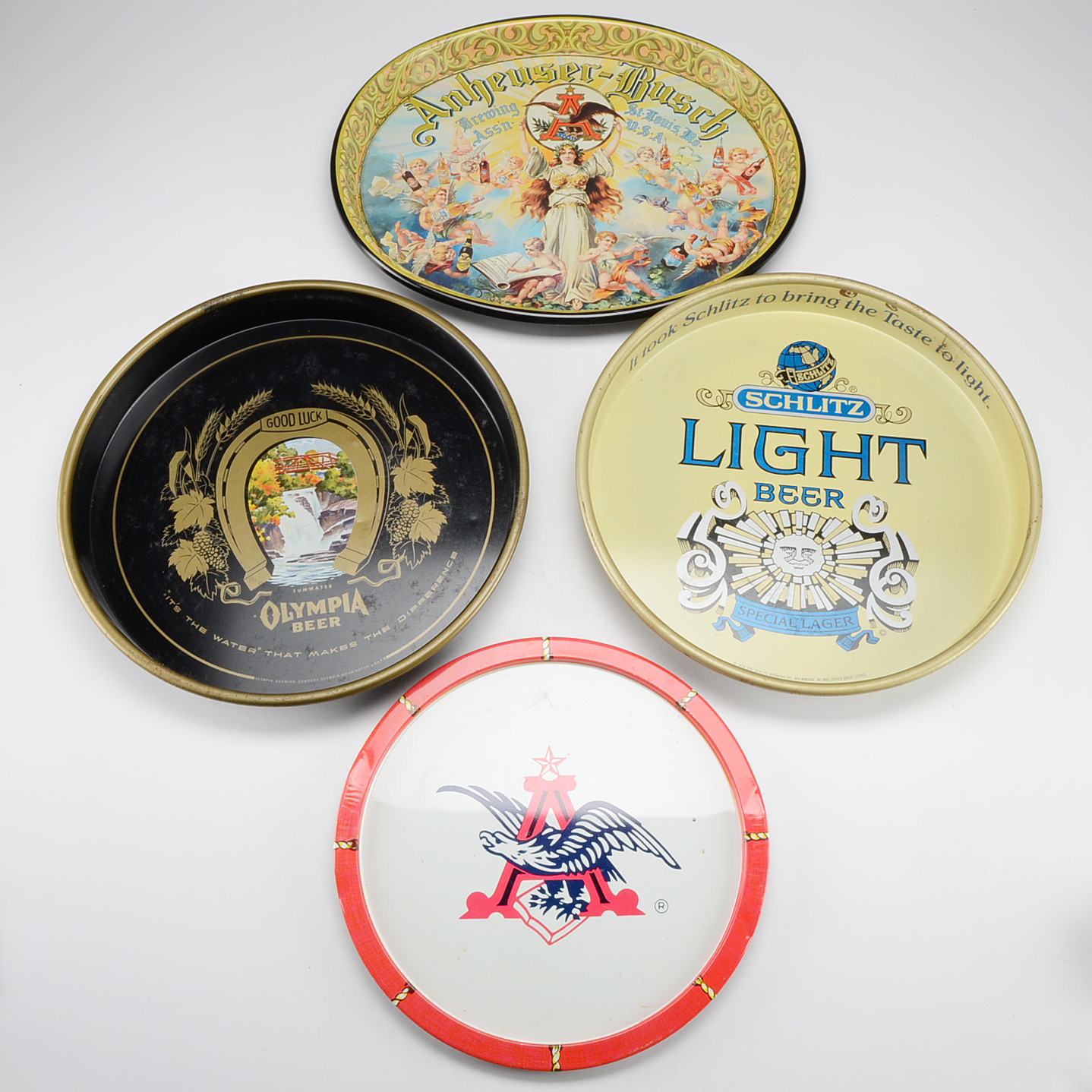 Lot of Vintage Brewery Trays