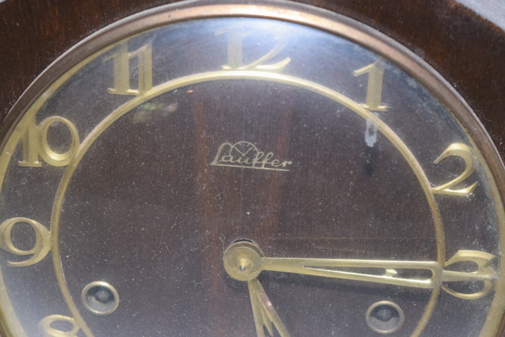 1930s Lauffer Art Deco Style Mantel Clock