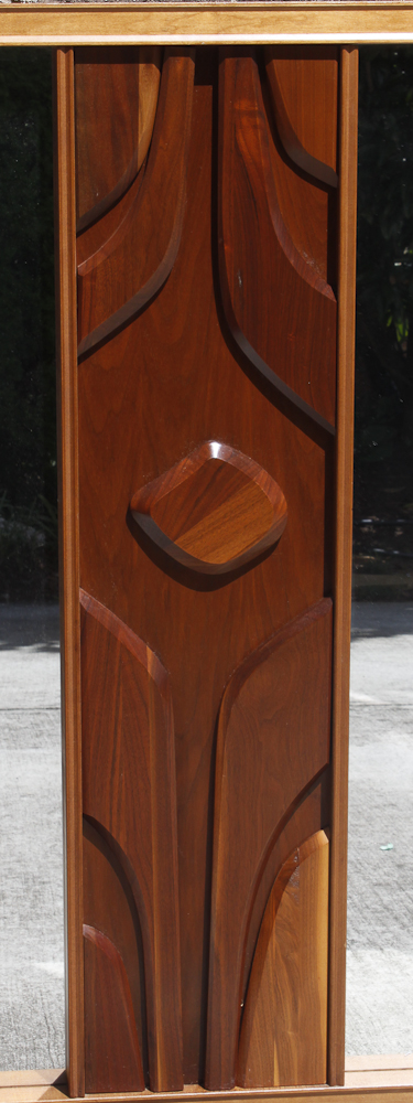 Mid Century Modern Danish Wood Wall Mirror