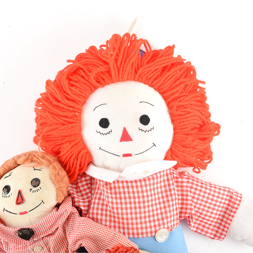 Vintage Raggedy Ann and Andy Dolls
