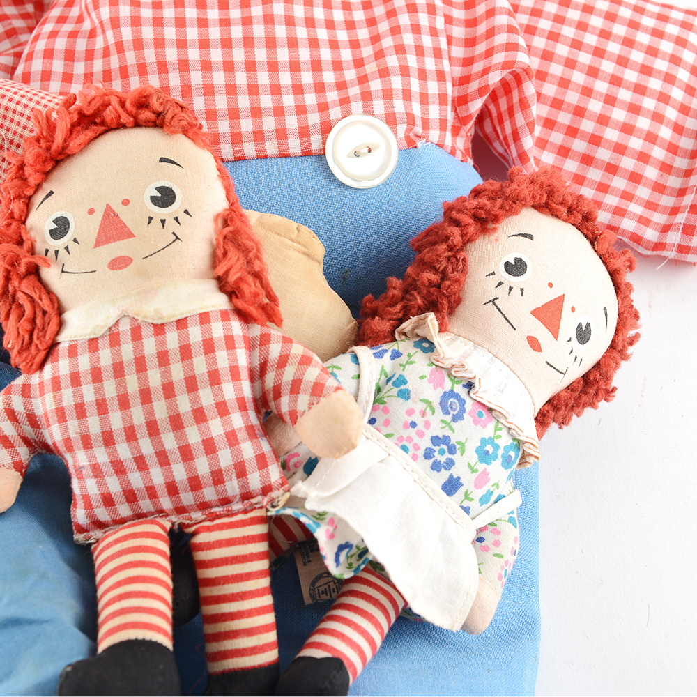 Vintage Raggedy Ann and Andy Dolls