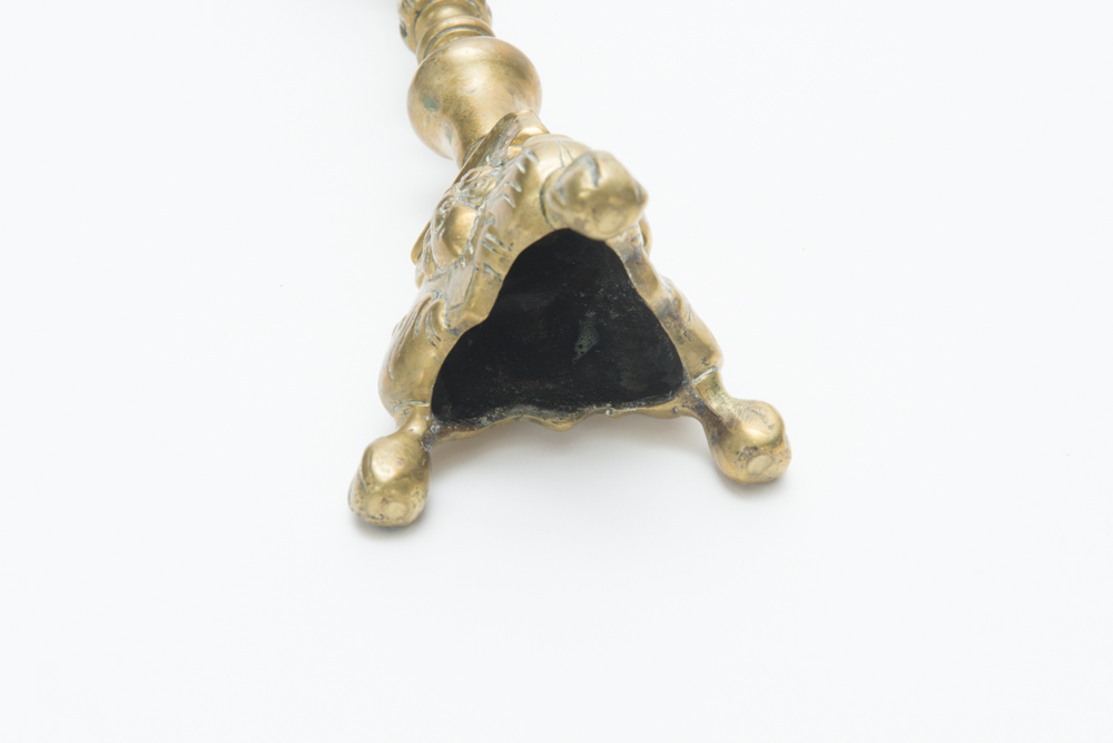 Baroque Style  Brass Candlesticks