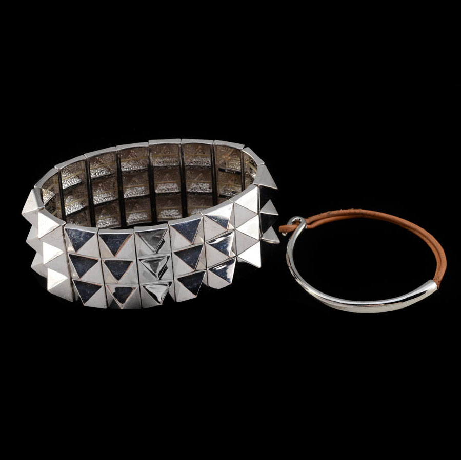 Two Silver Tone Bracelets