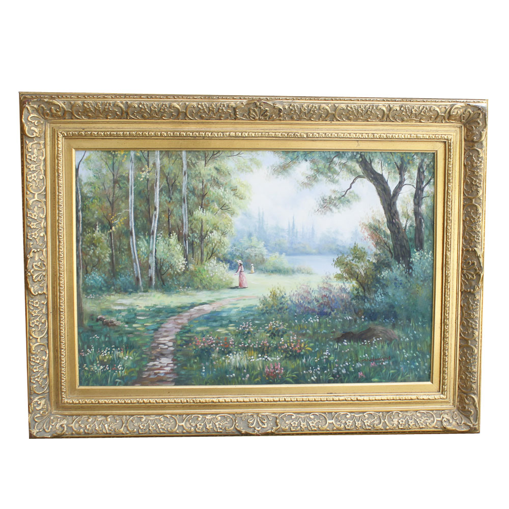 W. Hodges Signed Oil Painting