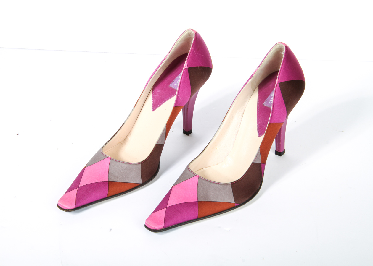 Pair of Emilio Pucci Patterened Heels