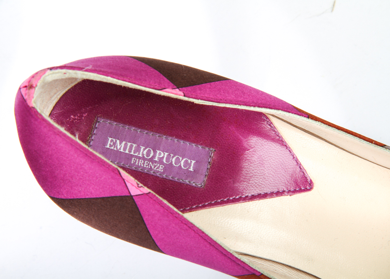 Pair of Emilio Pucci Patterened Heels