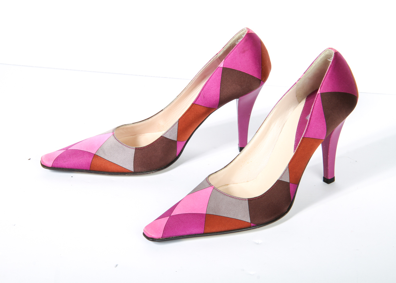Pair of Emilio Pucci Patterened Heels