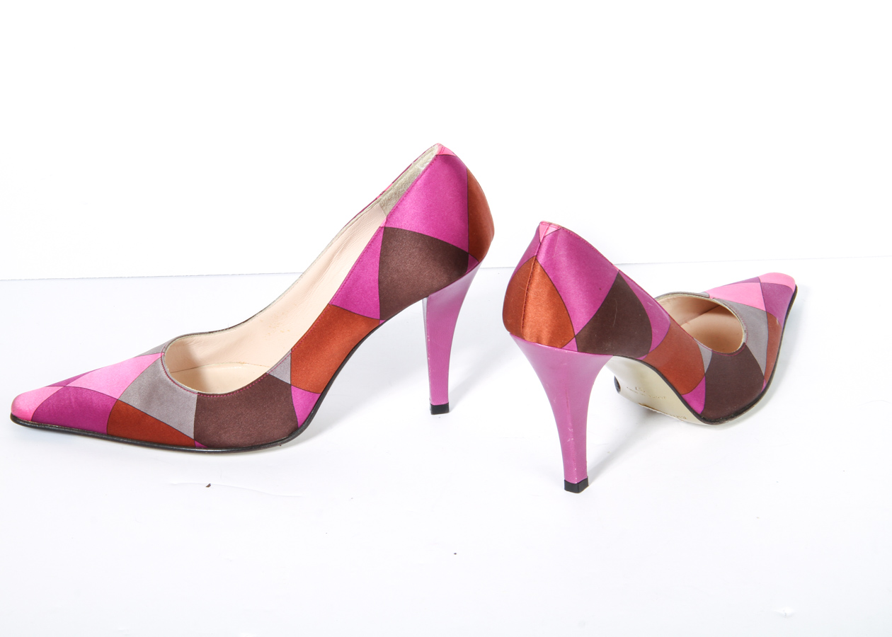 Pair of Emilio Pucci Patterened Heels
