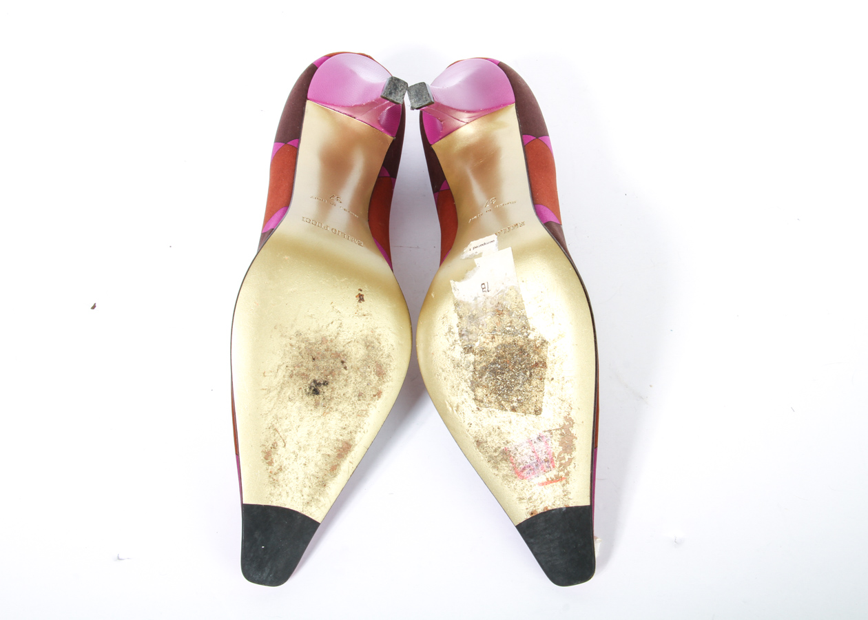 Pair of Emilio Pucci Patterened Heels