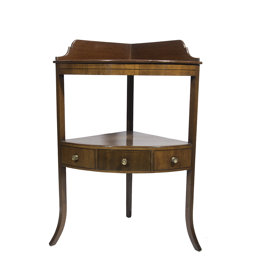 Sheraton Mahogany Corner Wash Stand