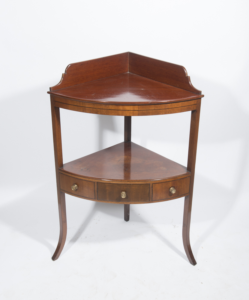 Sheraton Mahogany Corner Wash Stand