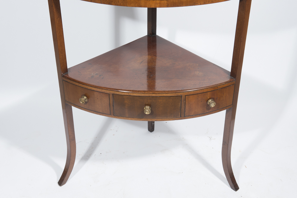 Sheraton Mahogany Corner Wash Stand