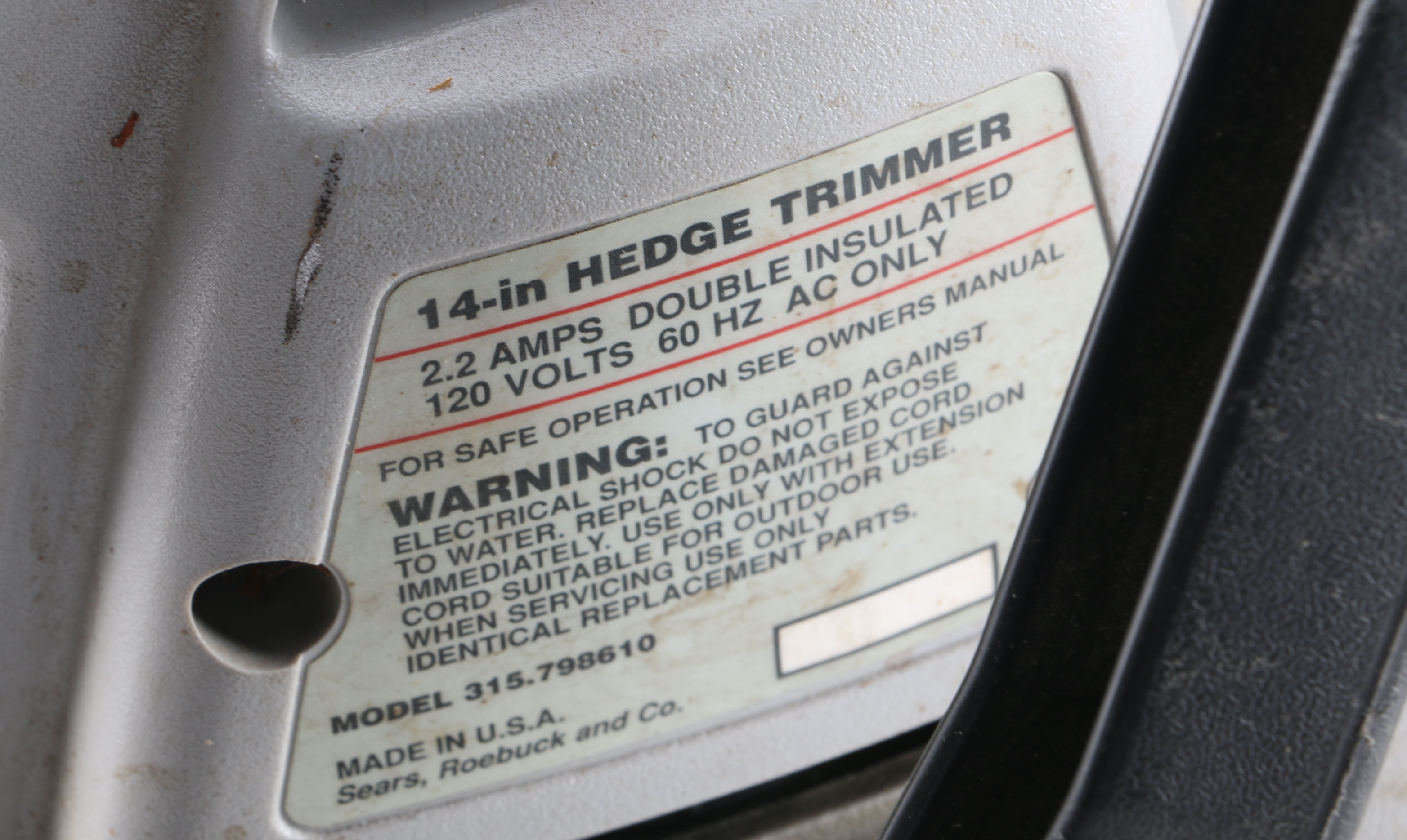 Craftsman 14" Electric Hedge Trimmer Bushwacker