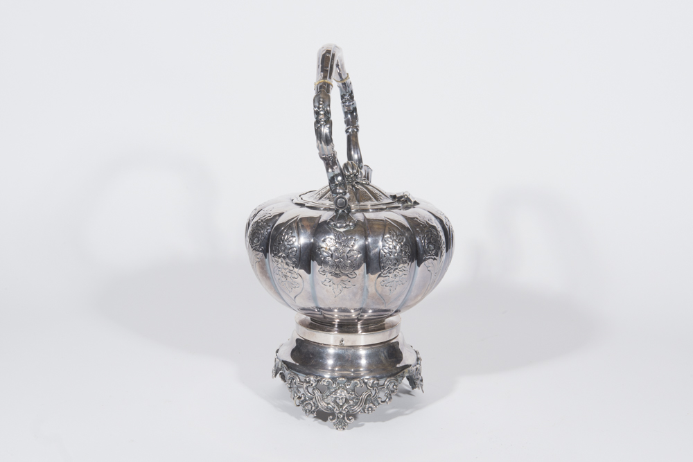 English Melon Form Silverplate Tea Service