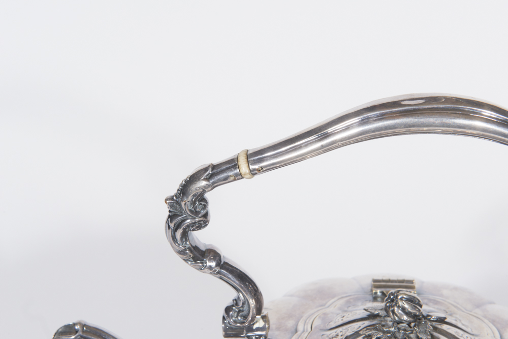 English Melon Form Silverplate Tea Service