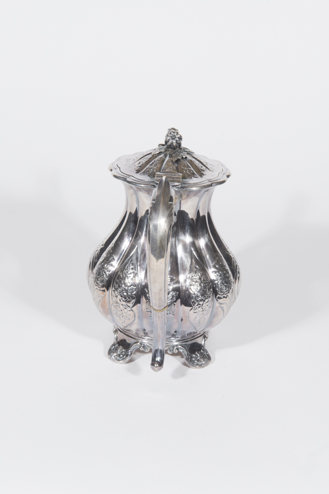 English Melon Form Silverplate Tea Service