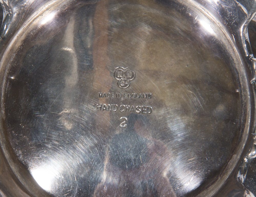 English Melon Form Silverplate Tea Service