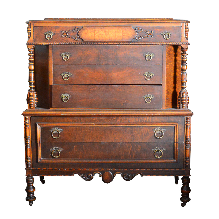 The Continental Furniture Co. Burled Spanish Walnut Chest