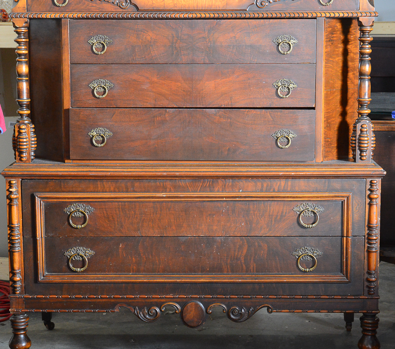 The Continental Furniture Co. Burled Spanish Walnut Chest