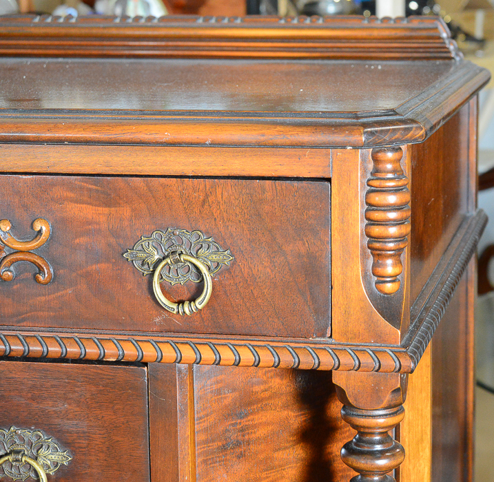 The Continental Furniture Co. Burled Spanish Walnut Chest