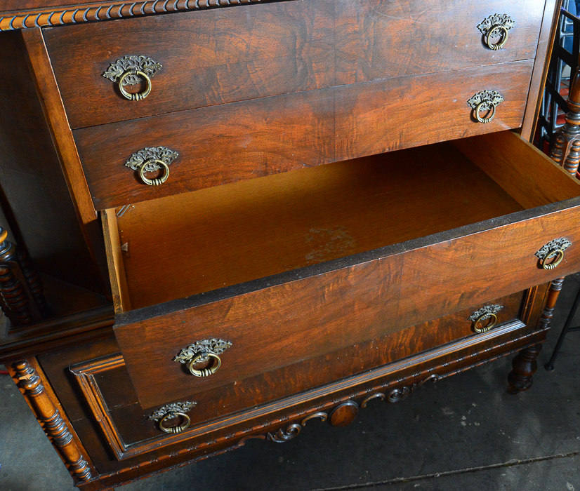 The Continental Furniture Co. Burled Spanish Walnut Chest