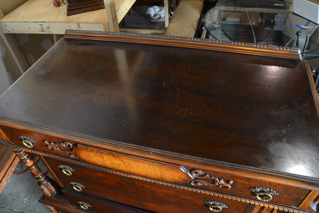 The Continental Furniture Co. Burled Spanish Walnut Chest