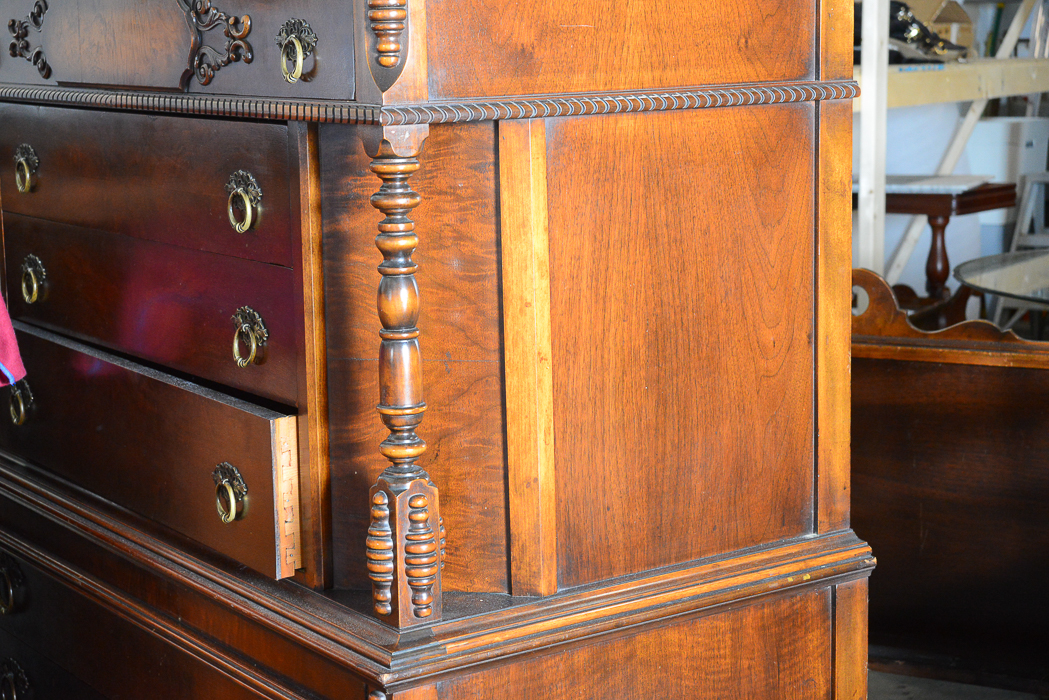 The Continental Furniture Co. Burled Spanish Walnut Chest