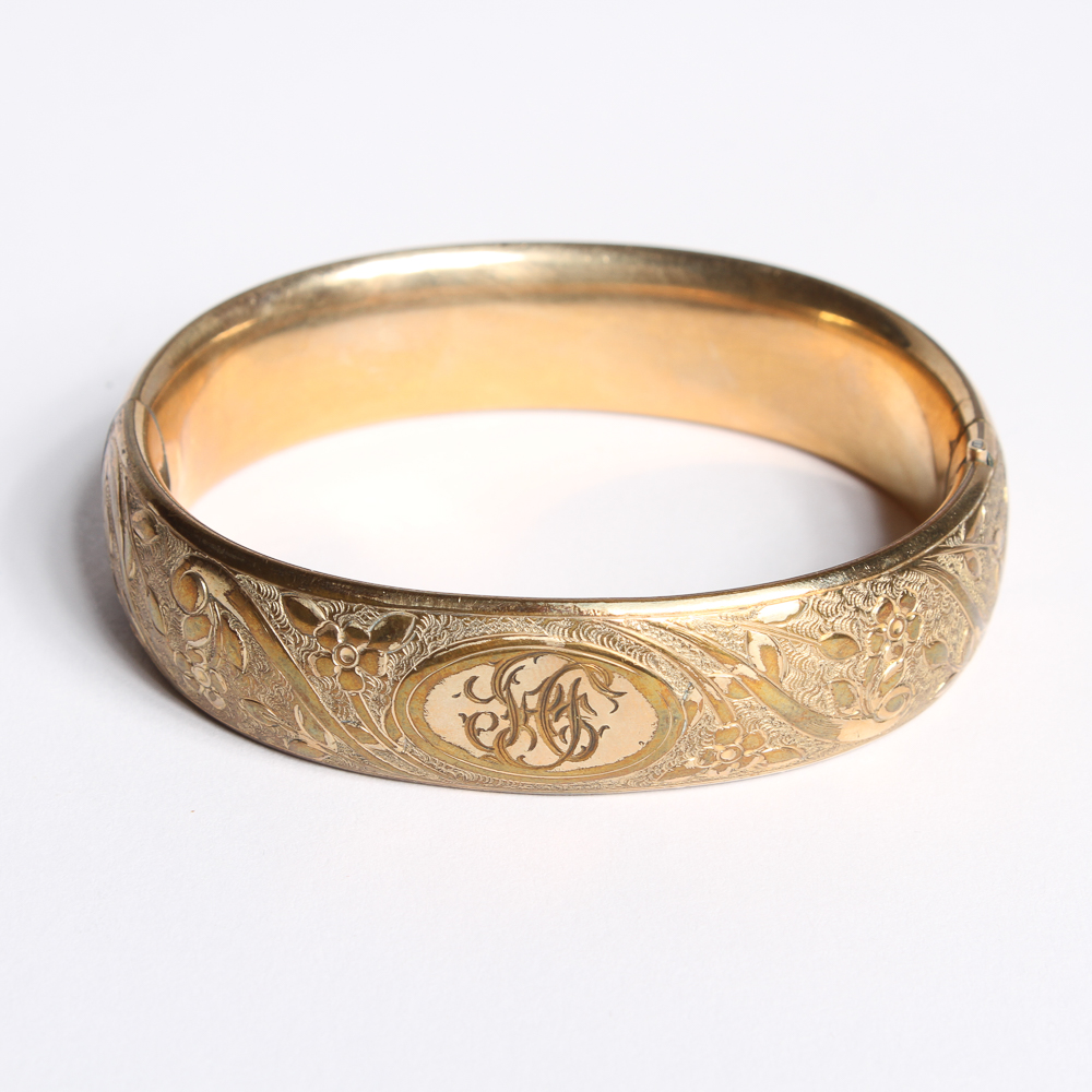 Vintage Gold Filled Monogram Bracelet