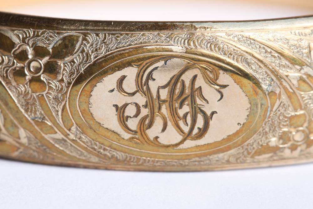 Vintage Gold Filled Monogram Bracelet