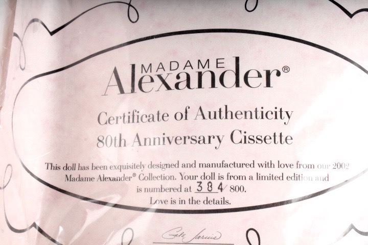 Limited Edition Madame Alexander "80th Anniversary Cissette" Doll