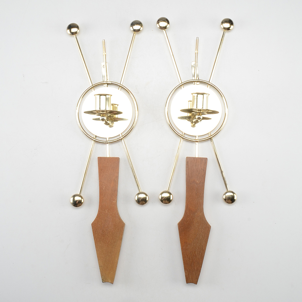 Pair of Mid Century Modern Atomic Style Wall Sconces