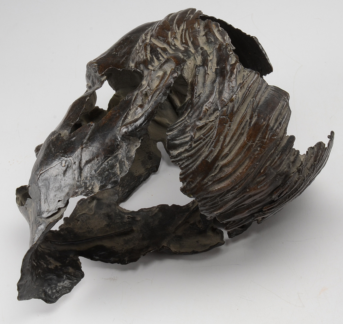 Pair of Metal Head Sculptures