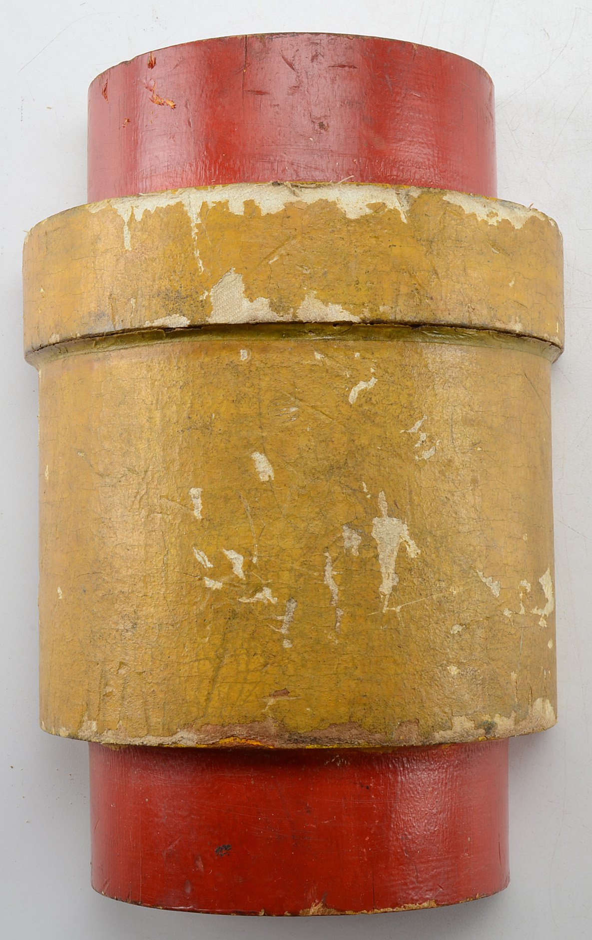 Two Painted Wood Industrial Molds