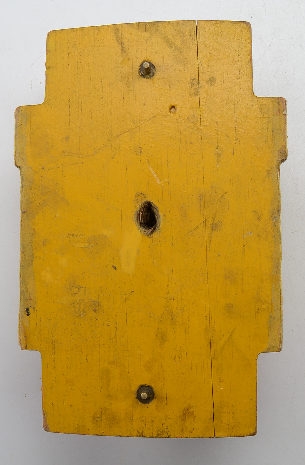 Two Painted Wood Industrial Molds