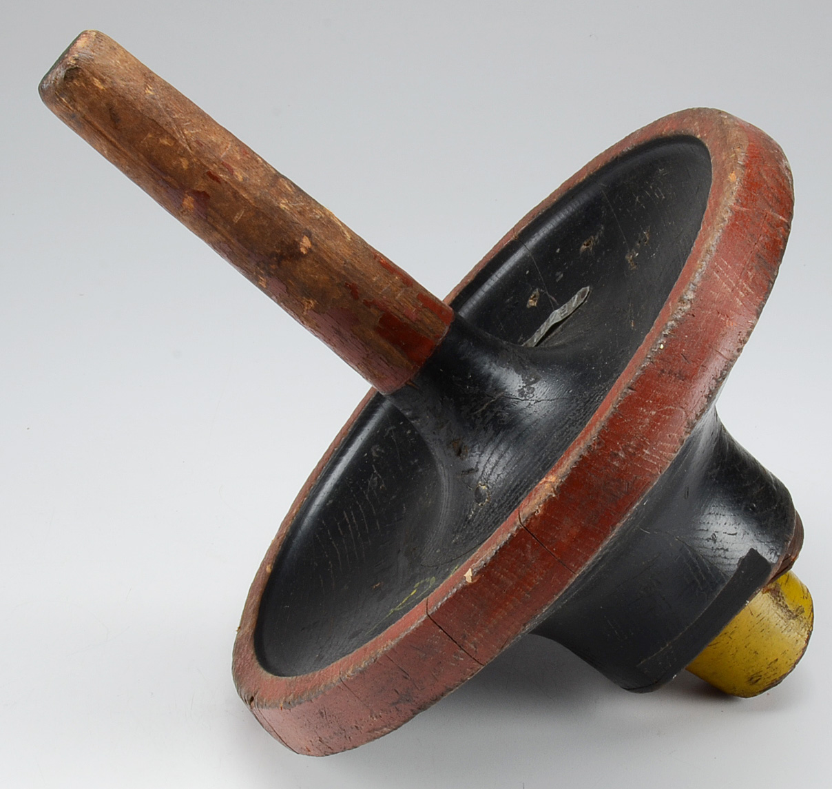 Two Painted Wood Industrial Molds