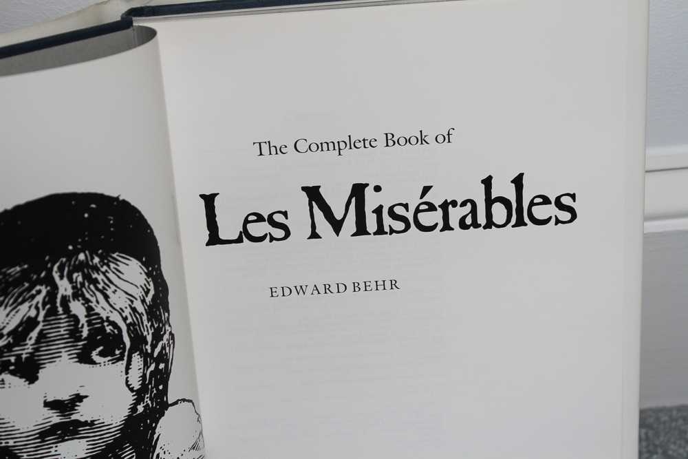 "Les Misérables" Poster and Book