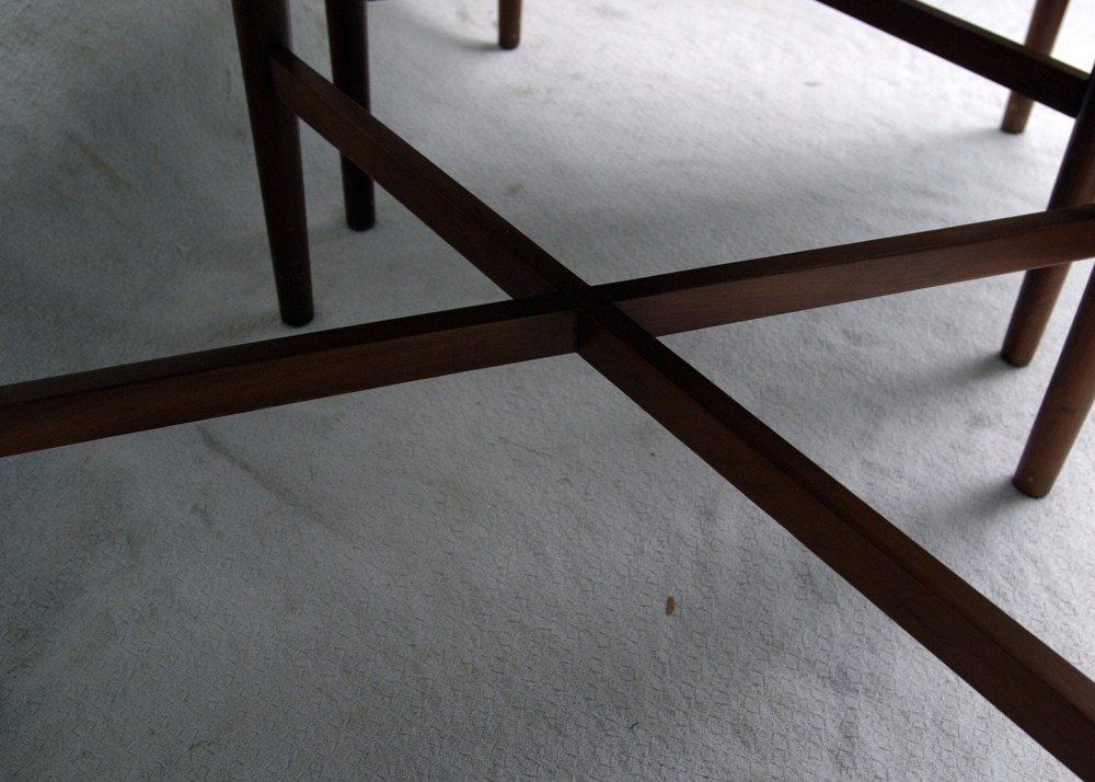 Mid Century Stone Top Side Tables