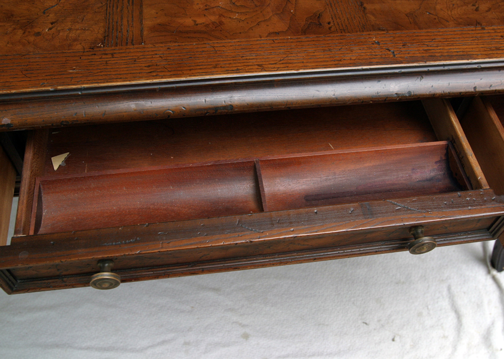 Vintage Henredon Wooden Desk with Sabre Legs