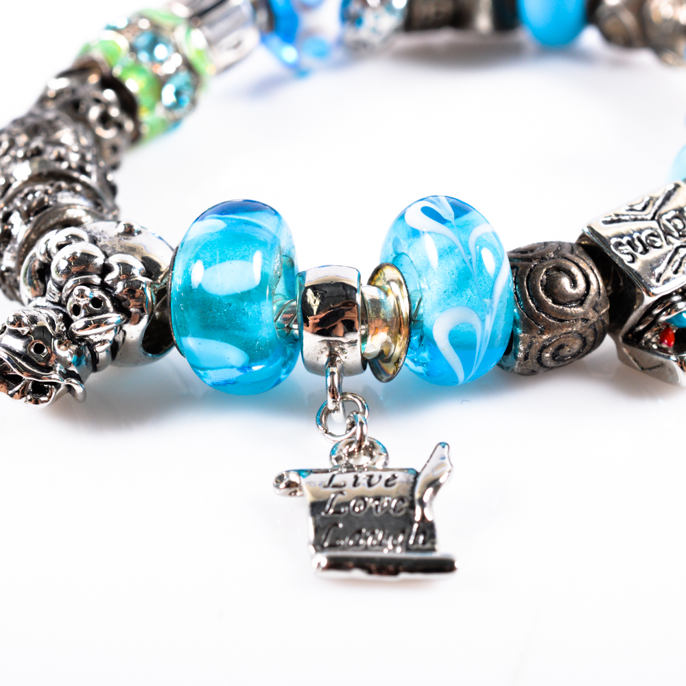 Pair of Pandora Bracelets with European Charms