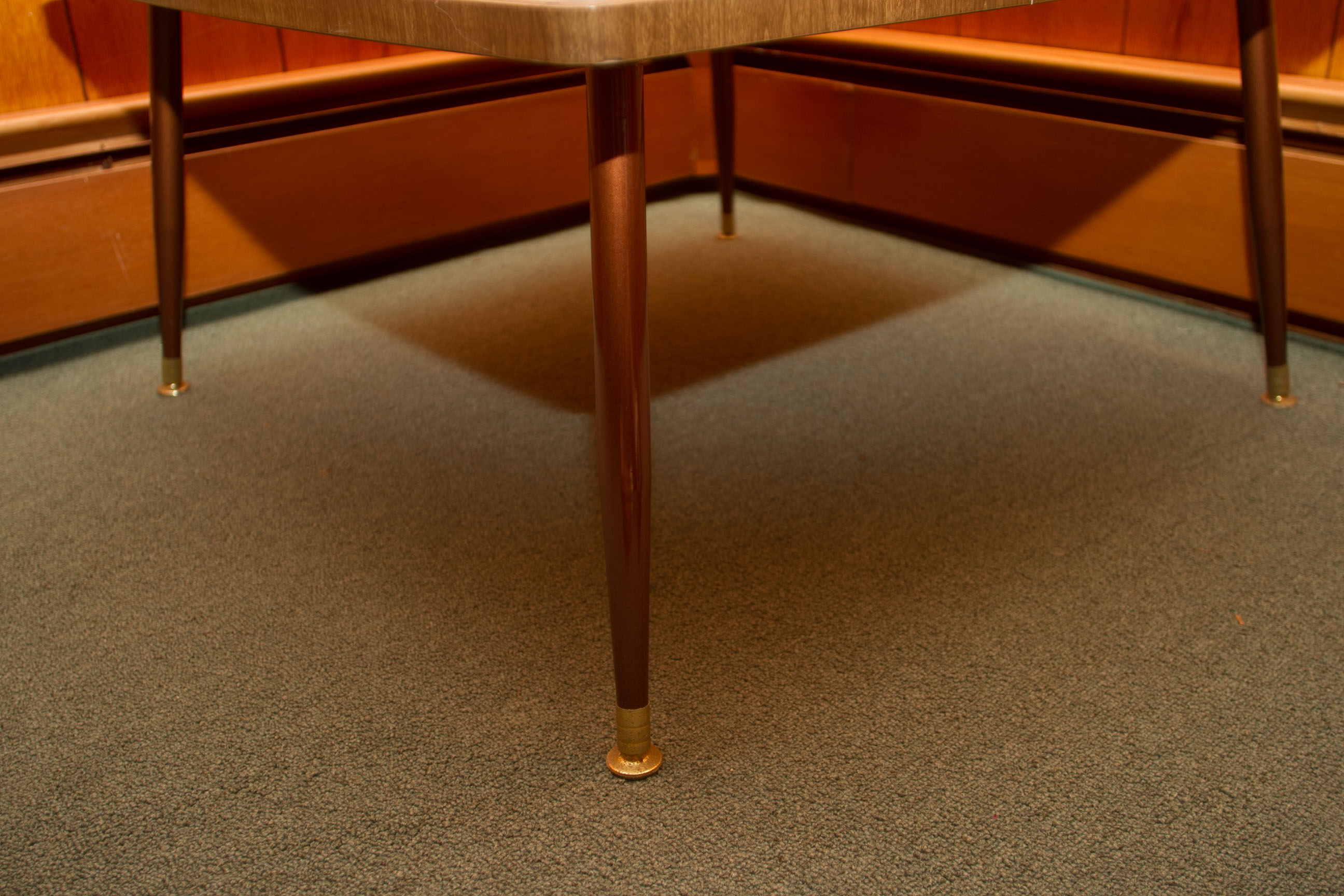 Two Tier Mid Century Modern Corner End Table